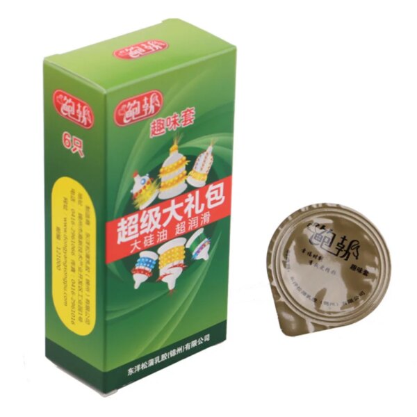 6PCS/Box Female G-spot Vaginal Stimulation Condoms Adult Sex Products Extra Sensitive Penis Sleeve Ribbed Dotted Spike Condom