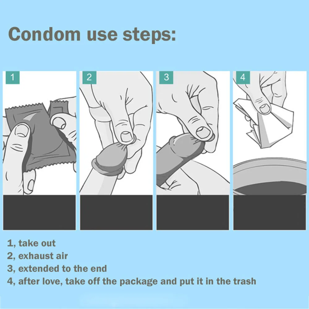 50Pcs Natural Latex Condom Ultra Thin Durable Sensitively Natural Feel Penis Sleeve for Men Sex Shops Adult Product Condones