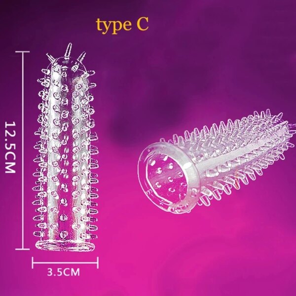 Super Dotted Thailand Natural Spike Condoms Sex Toys For Men Delay Ejaculation Reusable Condom Enlargement Sperm Lock Cock Ring