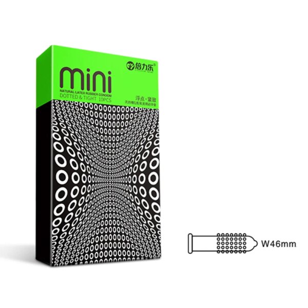 Ultra Thin Condoms S Size 46mm Mini Condom Super Thin Dotted Granular Tighten Sex Toys For Men Passionate Delay Ejaculation 18+