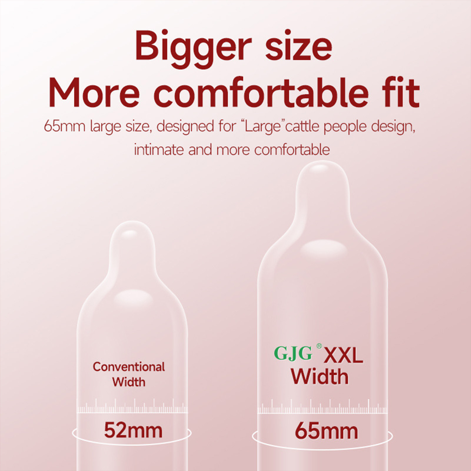10PCS Large Size Ultra-Sensitive Condoms 65MM Ultrathin Extra Lubrication Large XXL Sex Toys Penis Sleeves for Men Passionate
