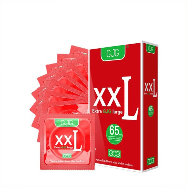 10PCS Large Size Ultra-Sensitive Condoms 65MM Ultrathin Extra Lubrication Large XXL Sex Toys Penis Sleeves for Men Passionate