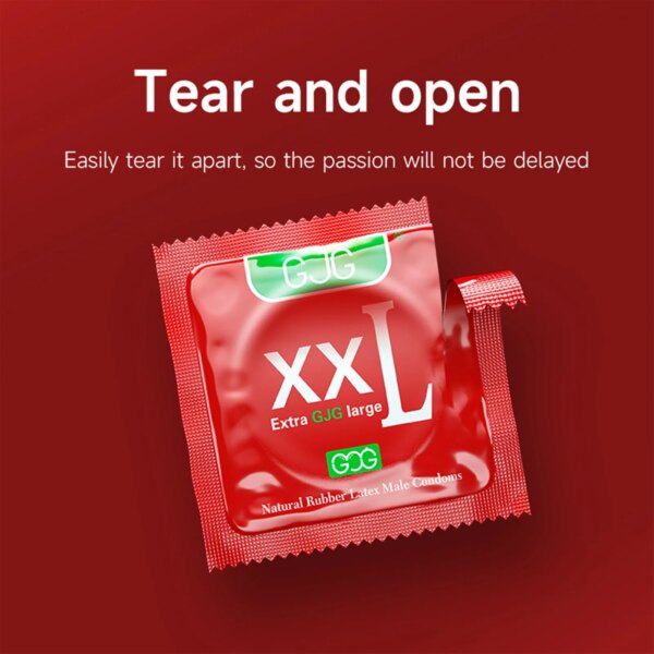 10PCS Large Size Ultra-Sensitive Condoms 65MM Ultrathin Extra Lubrication Large XXL Sex Toys Penis Sleeves for Men Passionate
