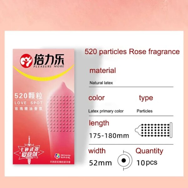 520 Spot Condom Delay for Men Rubber Penis Sleeves Sex Toys Dotted Stimulation Condoms Contraception Erotic Sex Product Condones