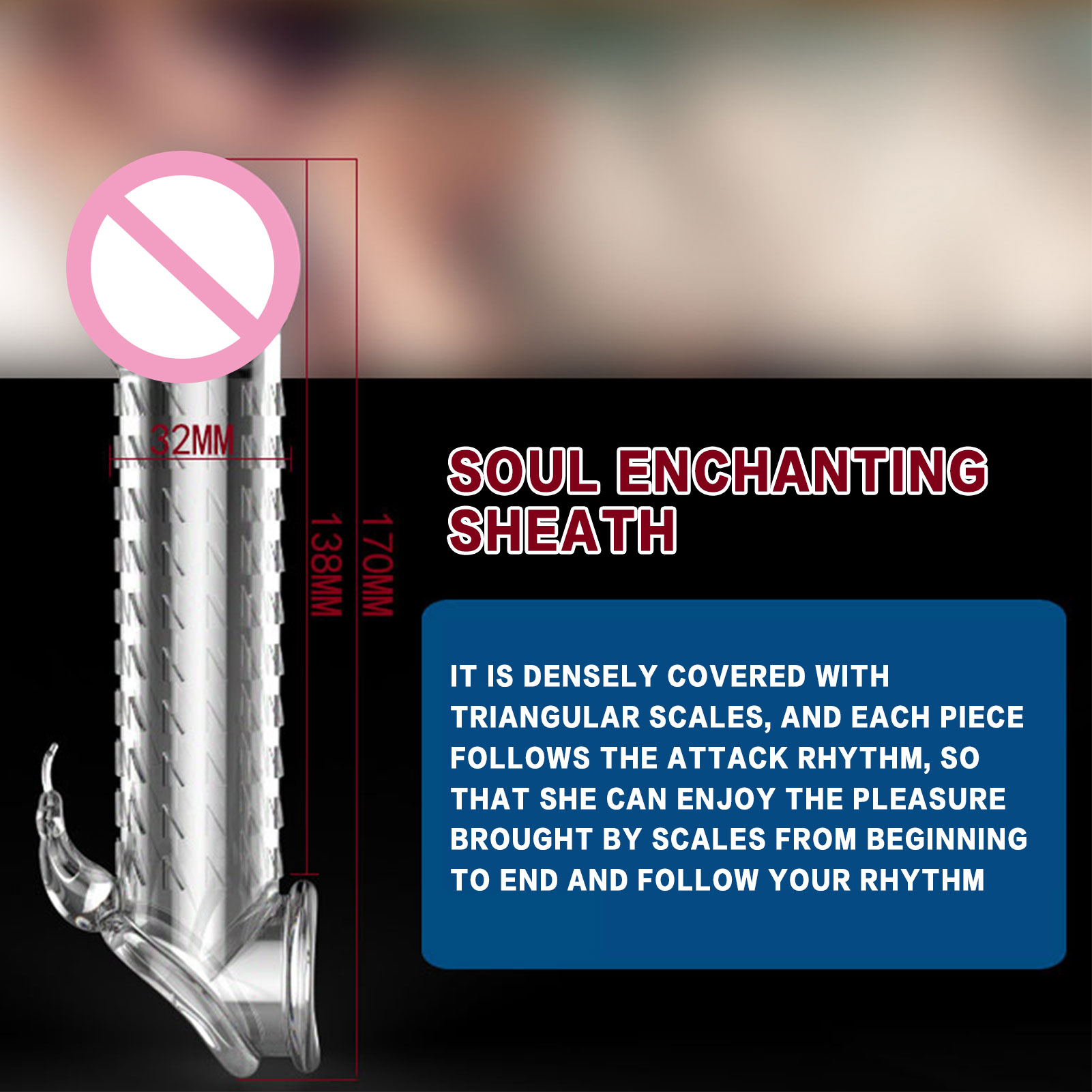 Reusable 3D Condoms Dick Extender Penis Enlarger Cock Sleeves with Dotted Ribbed Foreskin Ring Glans Sex Shop for Men Sex Toys