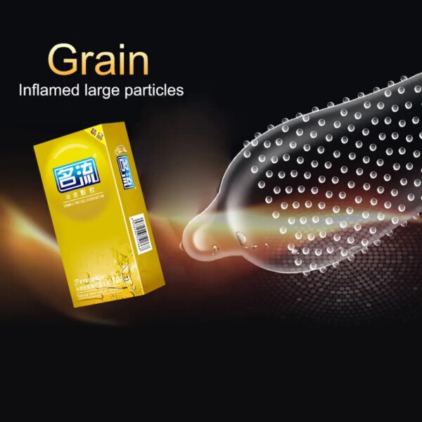 Personage Condoms For Men Delay Ejaculation Pleasure Dots G Spot Stimulation Condom Natural Latex Penis Sleeve Contraceptives