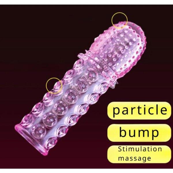 3D Large Particles Crystal Mace Penis Condoms with Spines Thick Penis Enlarger Delay Ejaculation Cock Ring for Sex Life Couples
