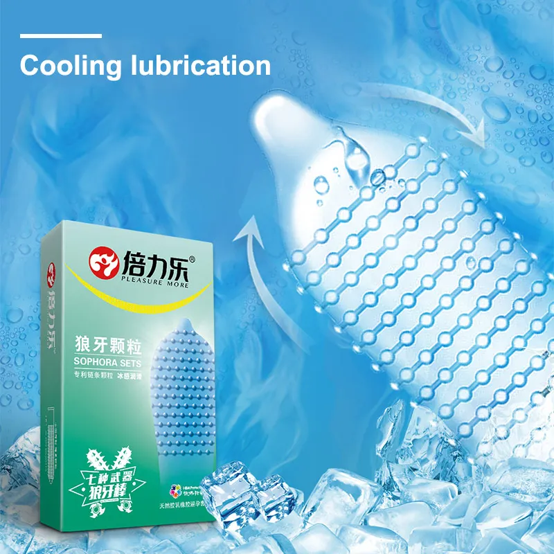 Unusual Condoms For Men Delay Ejaculation Cooling Hot Feeling Condom With Tendrils Dotted Ribs Penis Sleeve For Adults 18