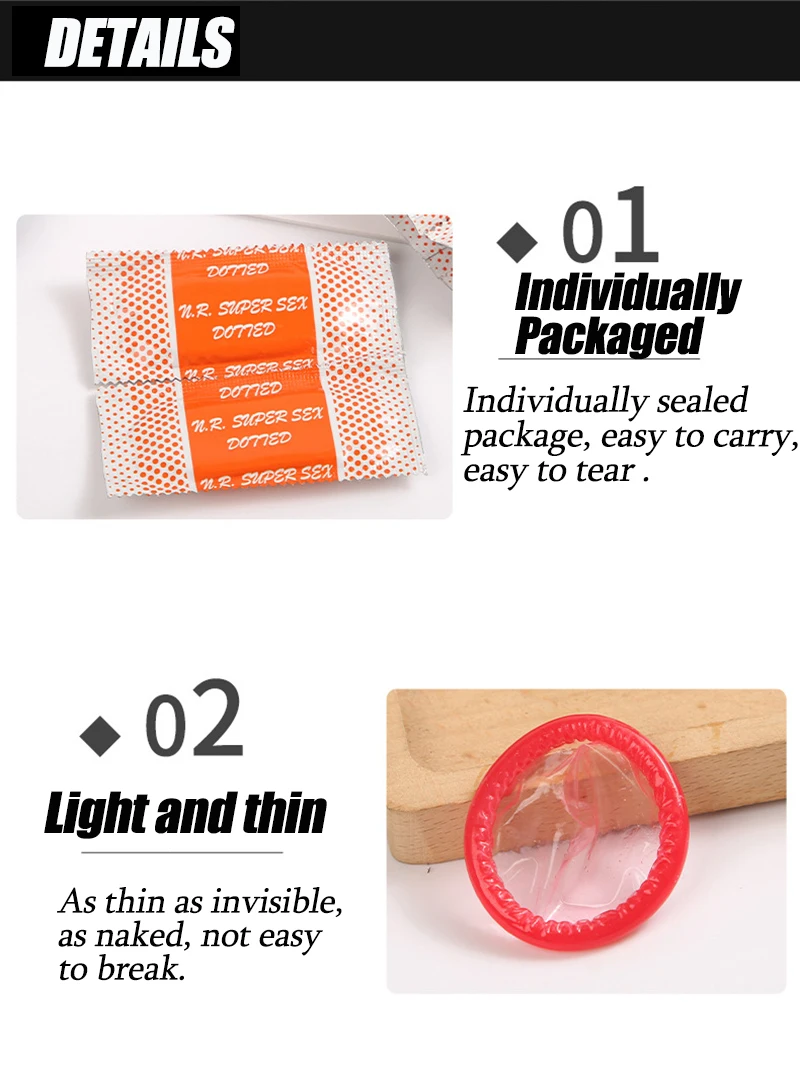 10/30/50pcs Condom 52mm Ultra Thin Cock Penis Sleeve Natural Latex Lubrication Contraception Supplies Adults Safer Sex Products