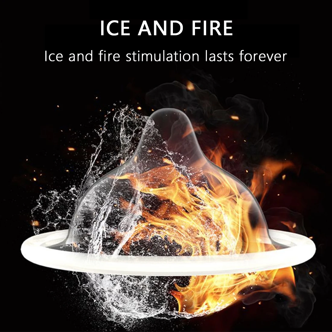 0.01 Ultra Thin Condom For Long Sex Hyaluronic Acid ICE Fire Delay Condoms Safe Sex Penis Sleeve Adult 18 Sex Toys Contraception