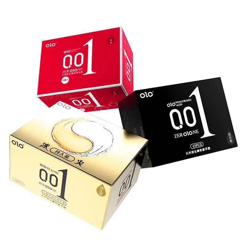 0.01 Ultra Thin Condoms For men Ejaculation delay Ice Hot Feeling Latex Condom Penis Sleeve  Vaginal Stimulation dult sex toys