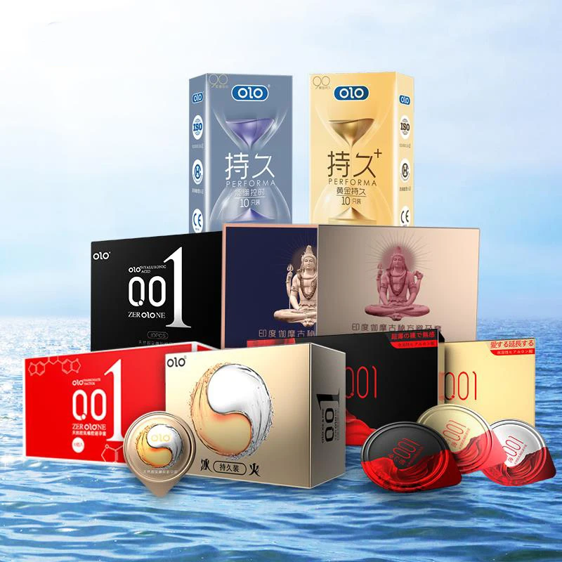 0.01 Ultra Thin Condoms For men Ejaculation delay Ice Hot Feeling Latex Condom Penis Sleeve  Vaginal Stimulation dult sex toys