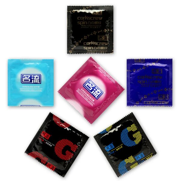 24pcs Multipack Condoms for Men Delay Ejaculation Ultra Thin Sensitive Dotted Ribbed Condom Mutual Climax Sexy Toys for Couples