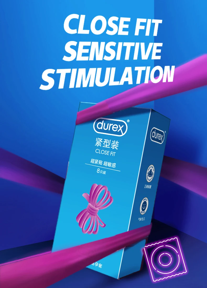 Durex 12 Pcs 4 Types Sensation Condoms High Quality Condoms for Men Latex Intimate Goods for Sex Contraception Penis Sleeve
