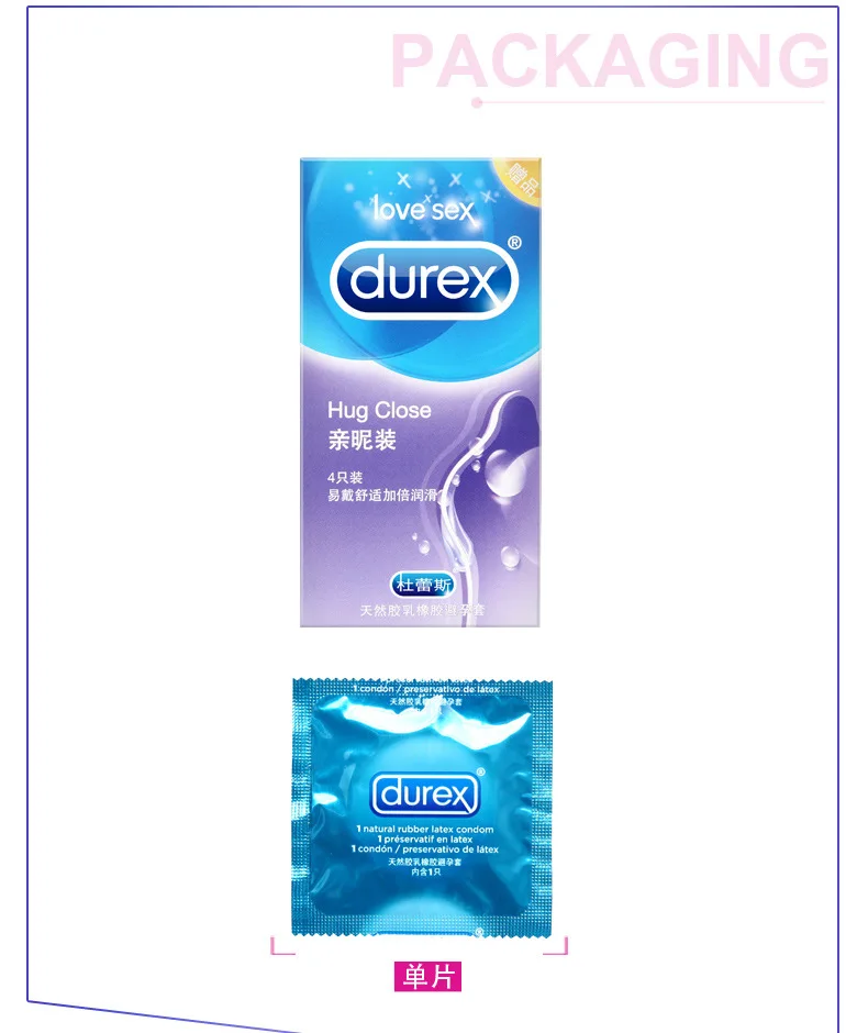 Durex 12 Pcs 4 Types Sensation Condoms High Quality Condoms for Men Latex Intimate Goods for Sex Contraception Penis Sleeve