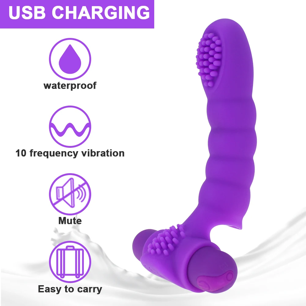 Finger Sleeve Dildo Vibrator G Spot Massage Clit Stimulate Flirting Sex Toys for Women Female Masturbator Adult Sex Products Finger Sleeve Dildo Vibrator G Spot Massage Clit Stimulate Flirting Sex Toys for Women Female Masturbator Adult Sex Products