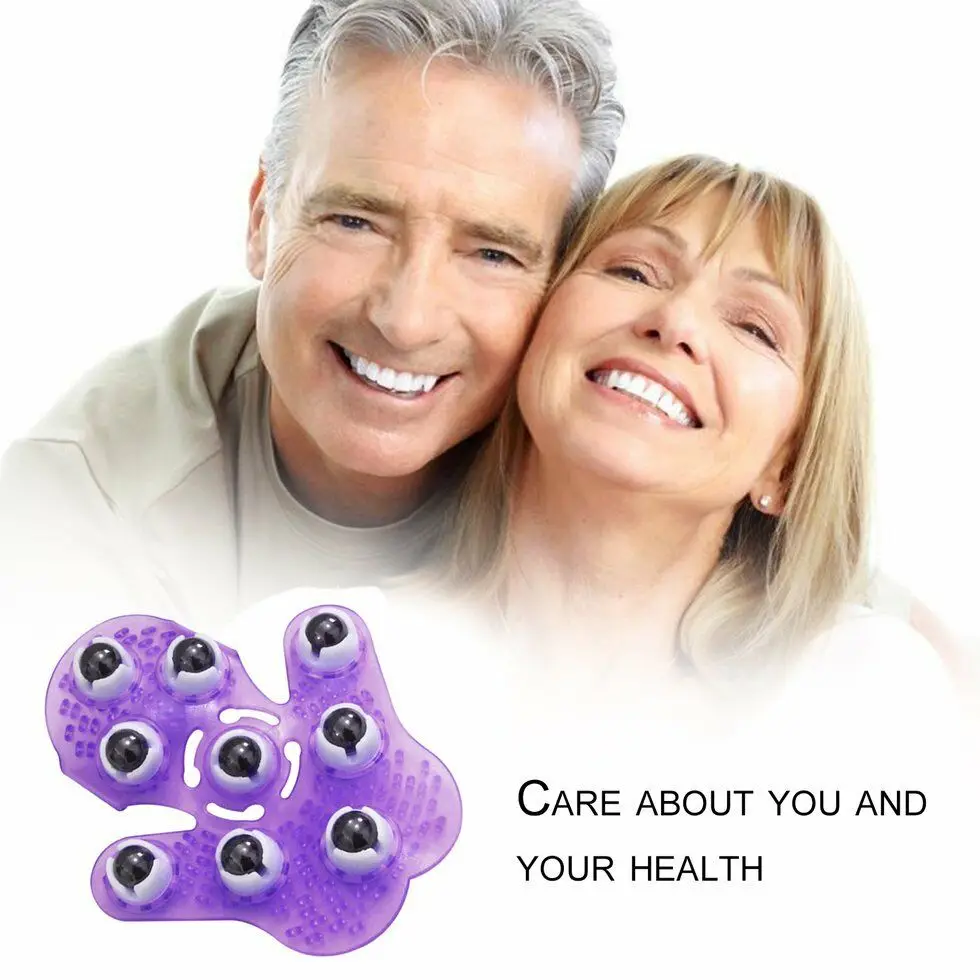 Roller Ball Body Massage Glove Anti-Cellulite Muscle Pain Relief Relax Massager For Neck Back Shoulder Buttocks Face Lift Tools