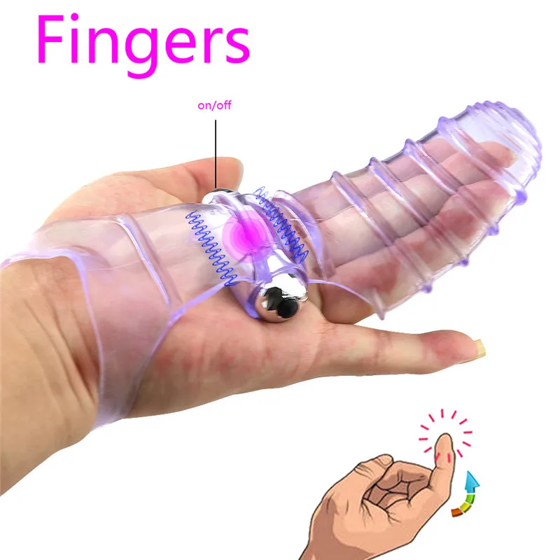 Finger Sleeves Vibrator G Spot Massage Clitoris Stimulate Masturbator Sex Toy For Women Lesbian Orgasm Adult Game Erotic Product Finger Sleeves Vibrator G Spot Massage Clitoris Stimulate Masturbator Sex Toy For Women Lesbian Orgasm Adult Game Erotic Product