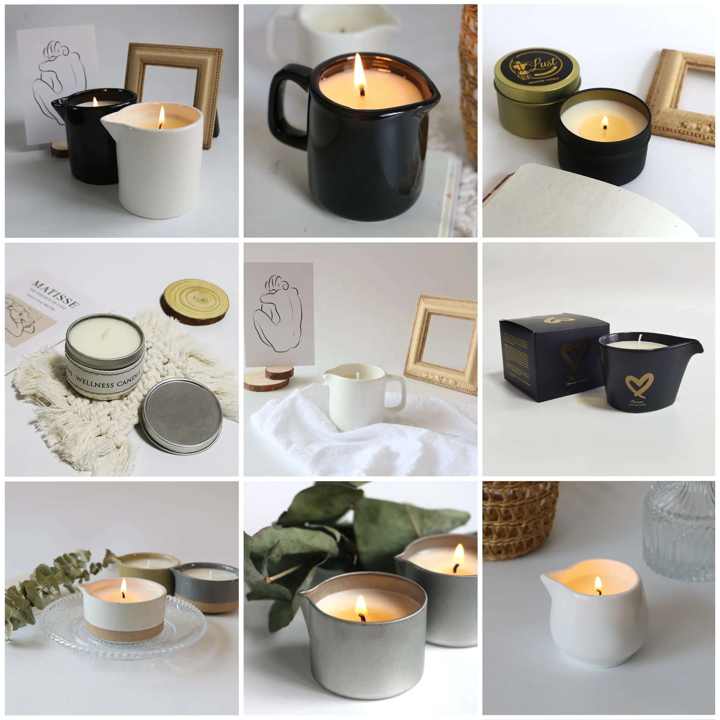 Hand poured 40g Scented SPA Soy wax Candles for Body Massage and Bath