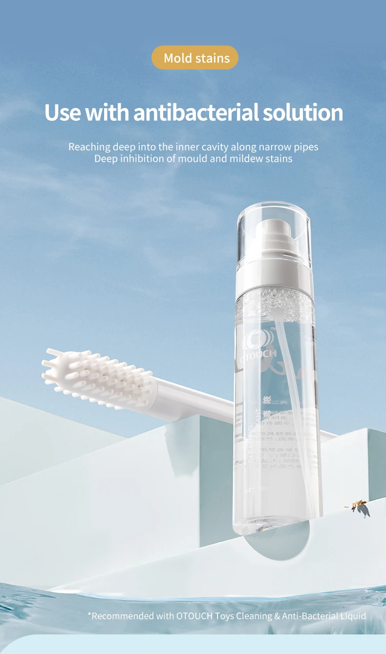 Silicone Brush Cleaner for Masturbation Cup Pussy Syringe Douche Washing Shower Head Irrigator Clean Tools Sex Toys Accessories