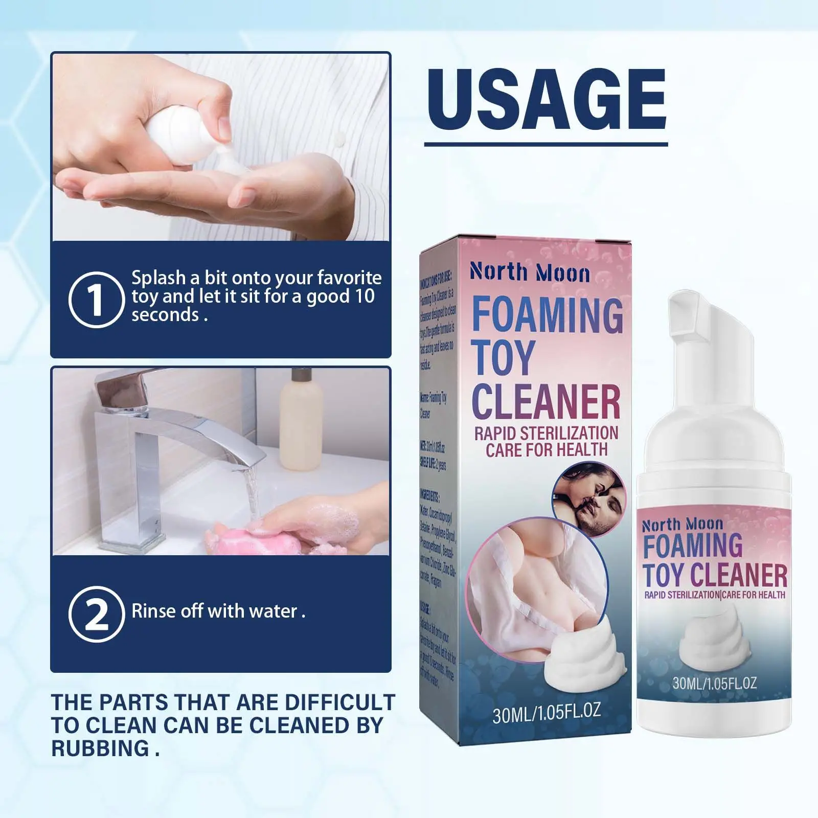 Adult Sex Toy Foam Cleaner Sex Toy Dry Cleaner Mild and Non Irritating