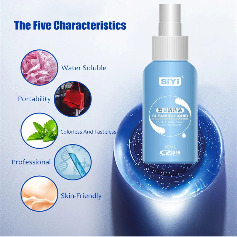 Adult Sex Toys Cleaner 50ml Disinfection Liquid for Sex Vibrator Body Safe Cleaning Spray Bottle Sex Products Sterilization