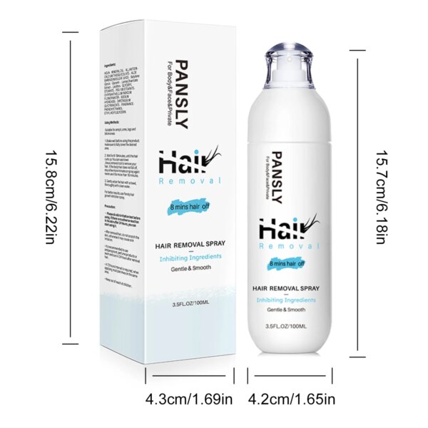Original Hair Removal Spray For Women 2 in 1 Intimate/Private Hair Removal Spray for Women Pubic Bikini Area Painless Depilatory
