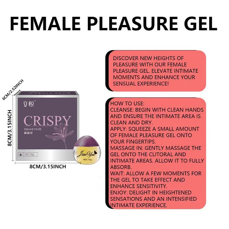 Female pleasure numbing cream Private parts cream Sensitive enhancement orgasm cream Female enhancement passion liquid 10g Female pleasure numbing cream Private parts cream Sensitive enhancement orgasm cream Female enhancement passion liquid 10g