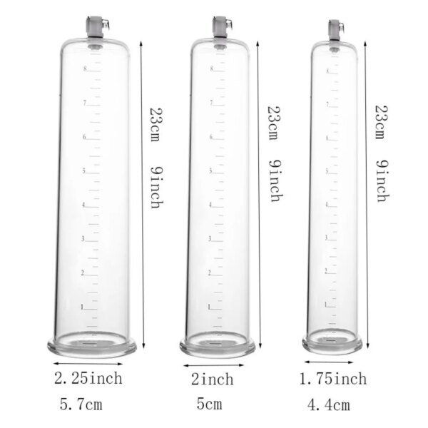 New 9in SMLXLXXL Penis Pump Acrylic Cup Accessories Sex Toy Tools Machine Pene Enlarger Enlargement Adultos Sexy Toys for Men