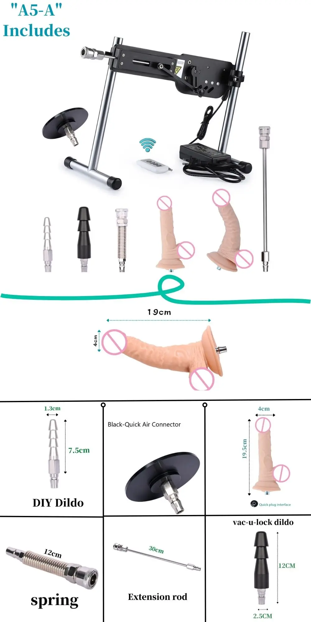NEW Wireless Sex Machine for Women Masturbation Machine 70W Power Mute Sex Toy with Dildo Masturbator 3-9CM stroke love machine