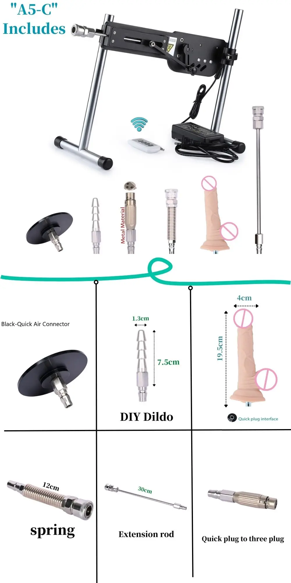 NEW Wireless Sex Machine for Women Masturbation Machine 70W Power Mute Sex Toy with Dildo Masturbator 3-9CM stroke love machine