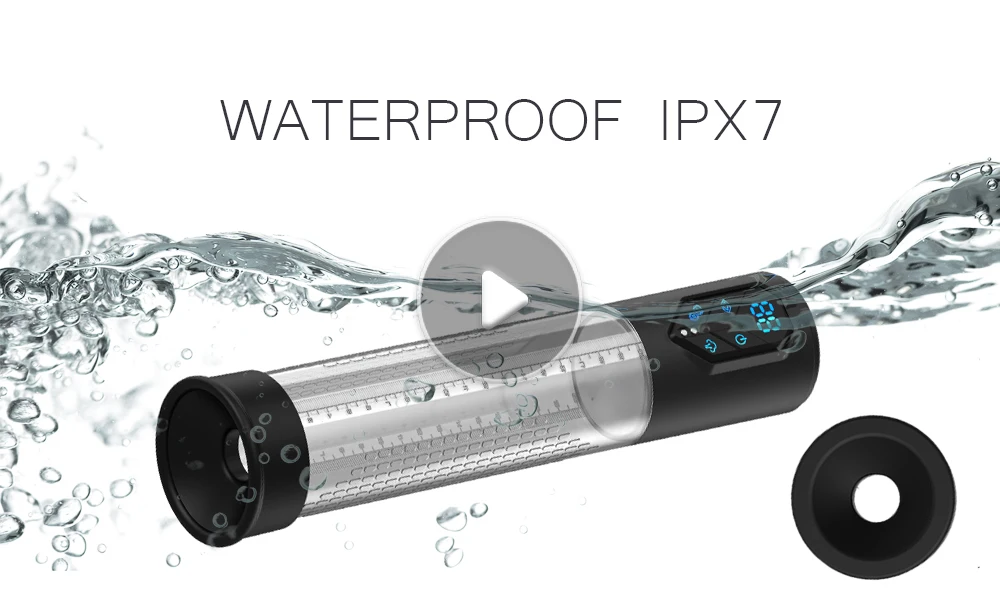 IPX7 Waterproof Electric Pump Penis Erection Enlargement Automatic Vacuum Pump for Men 4 Suction Masturbating Sex Toy for Men