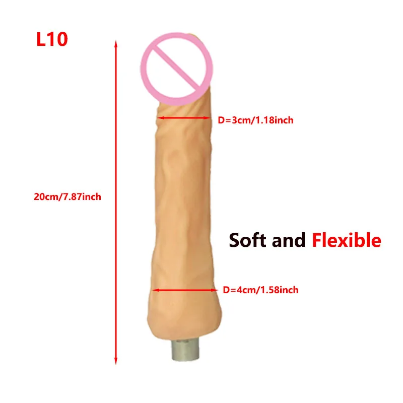 Soft and Flexible Silicone Dildos Sex Toys for Women Pleasure Sex Masturbation Machine Penis Attachments with 3XLR Connector