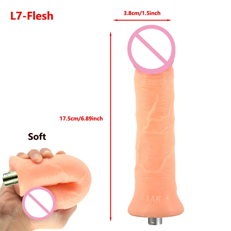 Soft and Flexible Silicone Dildos Sex Toys for Women Pleasure Sex Masturbation Machine Penis Attachments with 3XLR Connector