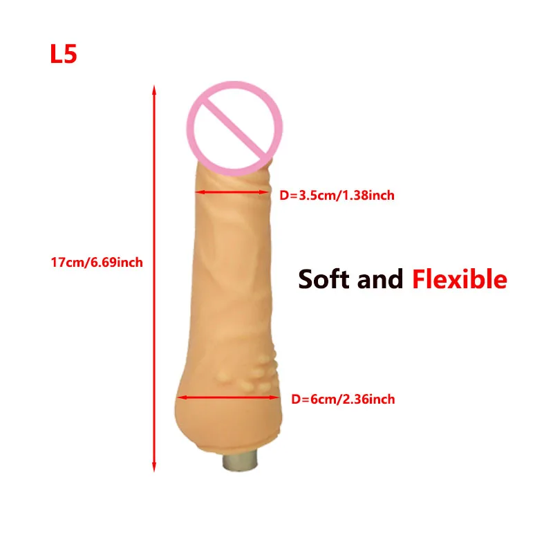 Soft and Flexible Silicone Dildos Sex Toys for Women Pleasure Sex Masturbation Machine Penis Attachments with 3XLR Connector