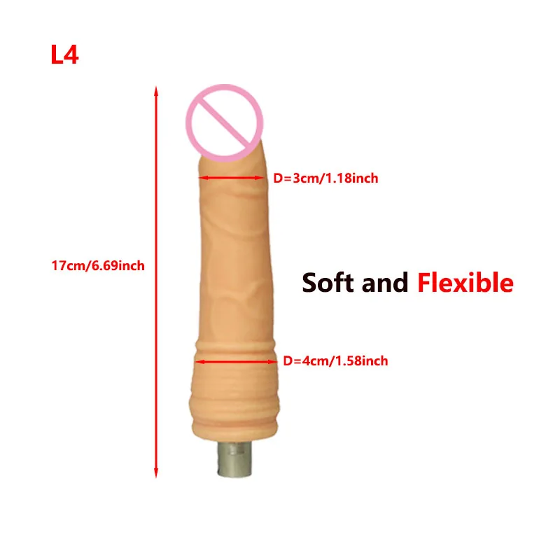 Soft and Flexible Silicone Dildos Sex Toys for Women Pleasure Sex Masturbation Machine Penis Attachments with 3XLR Connector