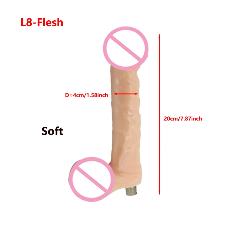 Soft and Flexible Silicone Dildos Sex Toys for Women Pleasure Sex Masturbation Machine Penis Attachments with 3XLR Connector