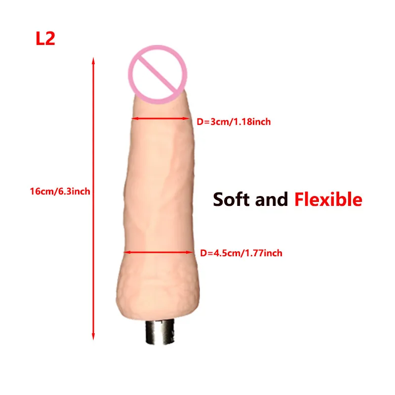 Soft and Flexible Silicone Dildos Sex Toys for Women Pleasure Sex Masturbation Machine Penis Attachments with 3XLR Connector