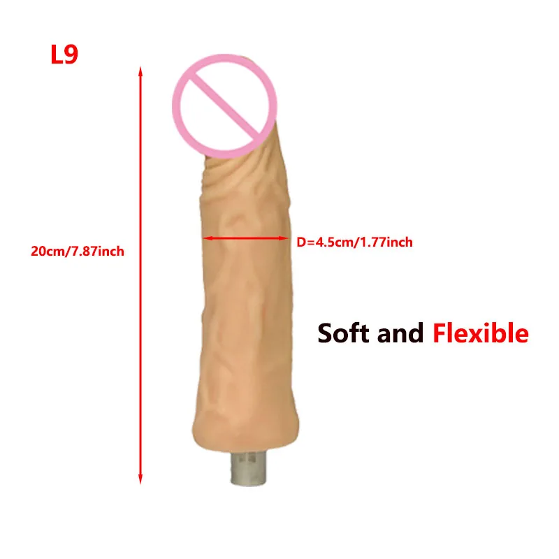 Soft and Flexible Silicone Dildos Sex Toys for Women Pleasure Sex Masturbation Machine Penis Attachments with 3XLR Connector