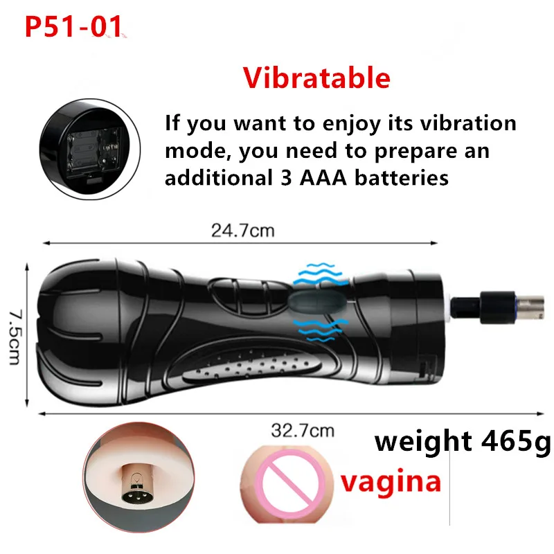 3XLR Sex Machine Masturbation Cup Attachments  vagina anal oral sex cup  Accessories  Vibration Sex Toys for  Men