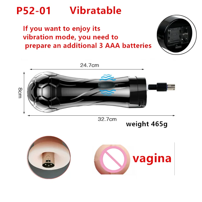 3XLR Sex Machine Masturbation Cup Attachments  vagina anal oral sex cup  Accessories  Vibration Sex Toys for  Men