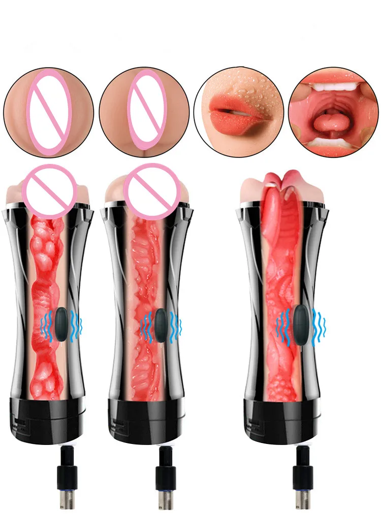 3XLR Sex Machine Masturbation Cup Attachments  vagina anal oral sex cup  Accessories  Vibration Sex Toys for  Men