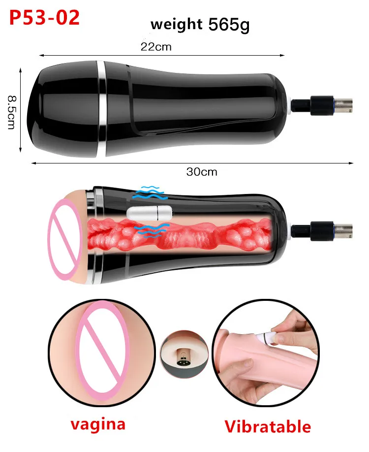 3XLR Sex Machine Masturbation Cup Attachments  vagina anal oral sex cup  Accessories  Vibration Sex Toys for  Men