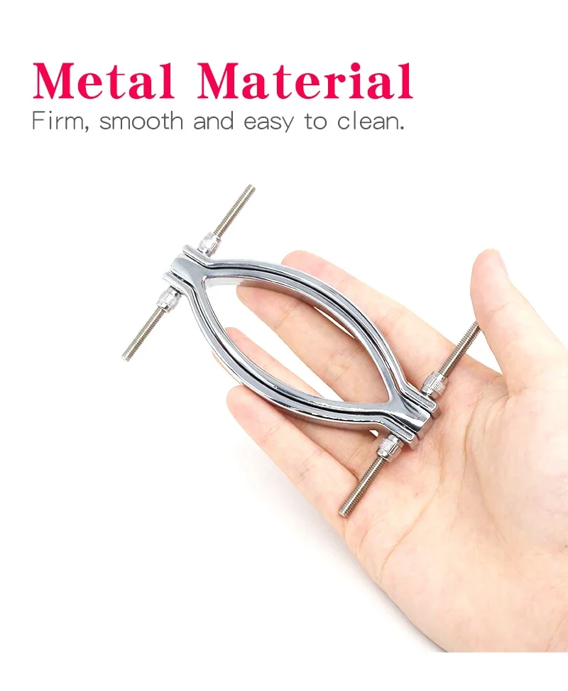 Metal Fetish Clitoris Clamps Labia Lips Clips Vaginal Dilator Sex Toys For Women Adult Games Couple Erotic Products Machine
