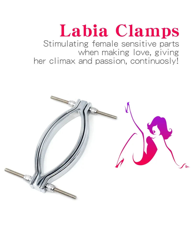 Metal Fetish Clitoris Clamps Labia Lips Clips Vaginal Dilator Sex Toys For Women Adult Games Couple Erotic Products Machine