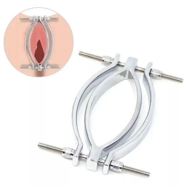 Metal Fetish Clitoris Clamps Labia Lips Clips Vaginal Dilator Sex Toys For Women Adult Games Couple Erotic Products Machine