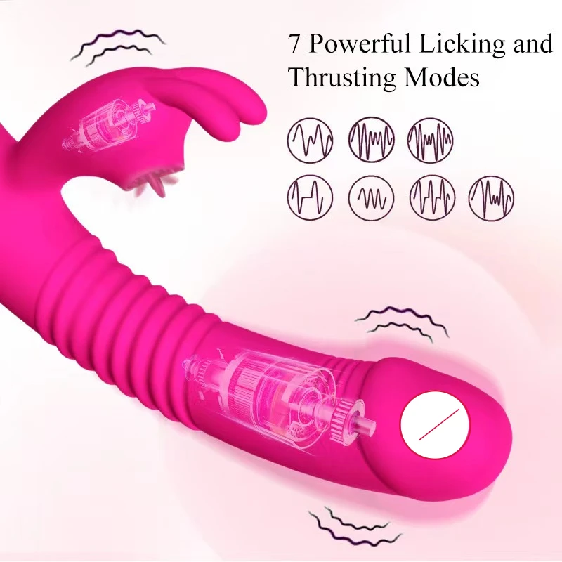 Vibrator For Women 2 In 1 Licking Machine Clitoris Stimulator G-Spot Powerful Vibro Dildo Wand Female Clit Sucker Adult Sex Toys Vibrator For Women 2 In 1 Licking Machine Clitoris Stimulator G-Spot Powerful Vibro Dildo Wand Female Clit Sucker Adult Sex Toys
