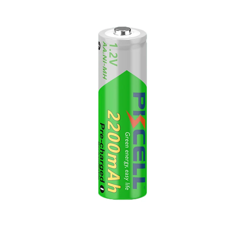 8PCS PKCELL 2200mAh AA Rechargeable Battery 1.2V NIMH 2A AA Pre-charged LSD Batteries and 2PC Battery holder for clock toys
