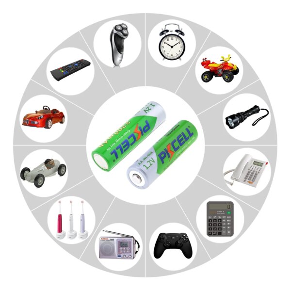 8PCS 2200mAh AA Rechargeable Battery 1.2V NIMH 2A AA Pre-charged LSD Batteries and 2PC Battery holder for clock toys