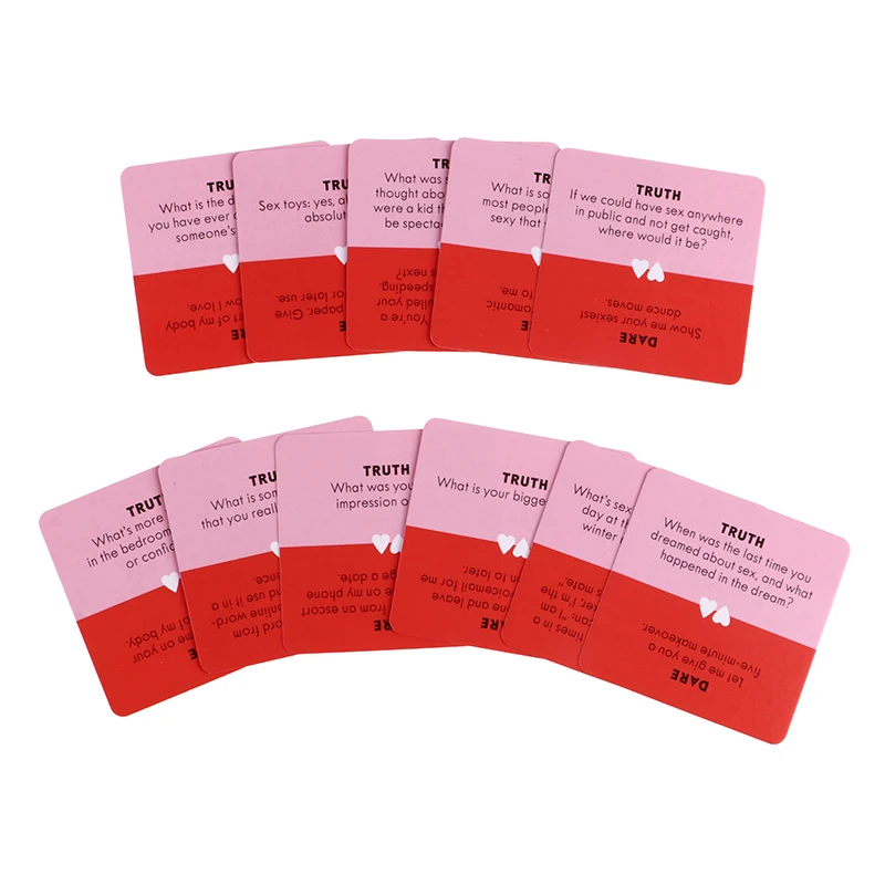 1Set Mini Small Size Truth Or Dare For Couples Cards Games Couples Lovers Board Game Supply Casual Games Adult Sex Tarot Decks